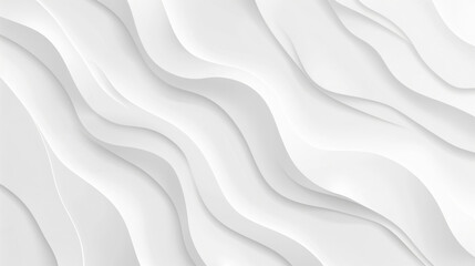 Simple 3d white wave pattern with seamless texture design