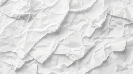 Fototapeta premium High-resolution image of a crumpled white paper, suitable for texture and background use