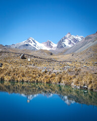 Seven lakes of Ausangate, Cusco Peru.  - obrazy, fototapety, plakaty