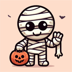 Vector Illustration  of Boy Wearing Mumi Custom