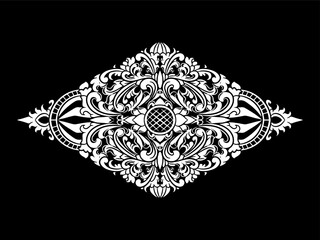 Vector diamond Luxury ornament floral vector Illustration