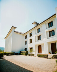 Fototapeta premium white building in the village
