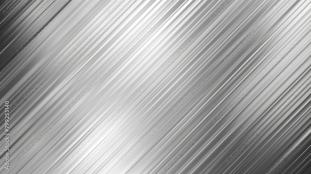 Poster high-resolution image showcasing the reflective texture of silver metal with sleek lines