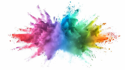 Vibrant colored dust burst, ideal for creative design uses