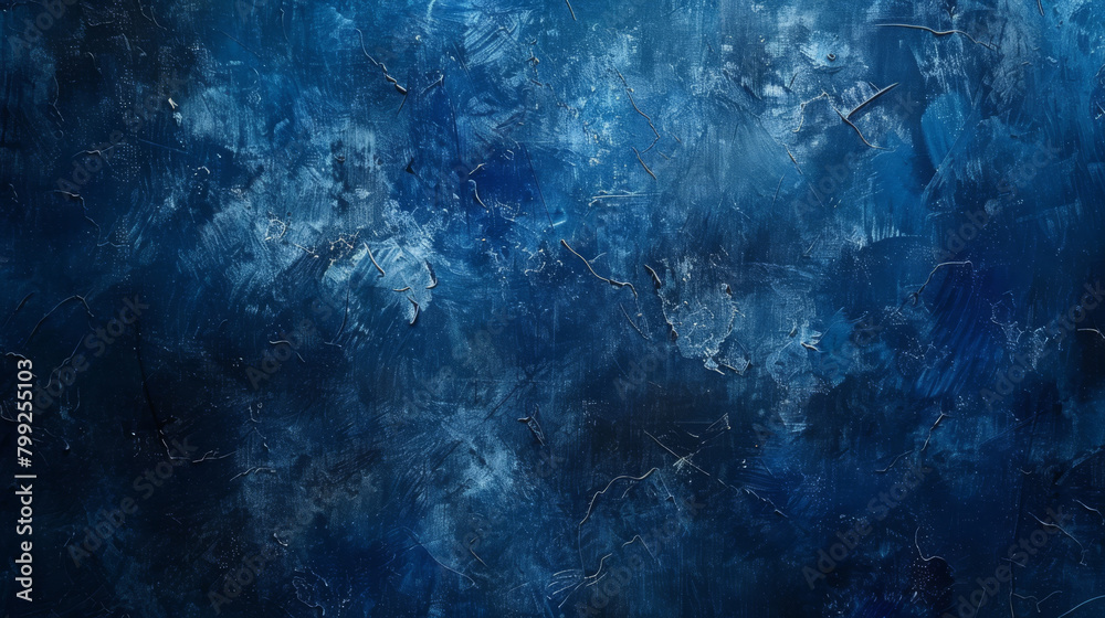 Poster dark blue hues with rough texture in a dramatic abstract art background