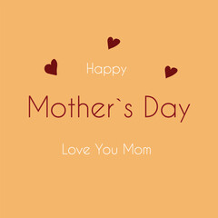 Fototapeta premium Happy Mother's Day! I Love You, Mom