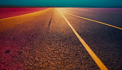 abstract background with waves vintage background with colorful rays with rainbow  sunset on the road
