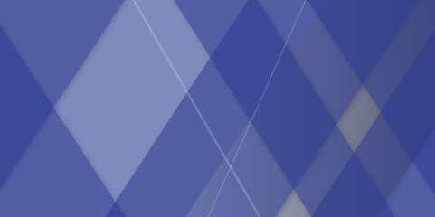 Abstract blue background design with layers of textured white material in triangle diamond and squares shapes. Geometric Stripes Background. blurred lines, Digital shiny geometric fractal pattern. 