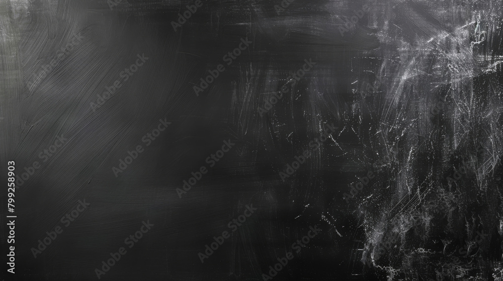 Poster high-resolution image of a blackboard surface with white chalk smudges and streaks