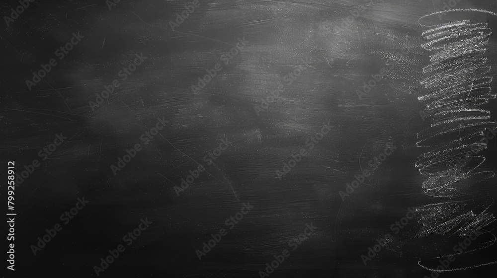 Poster blackboard with white chalk marks and blank space for text