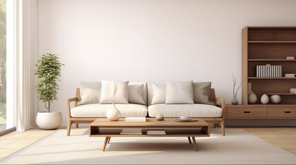Modern living room design in a minimalist style.