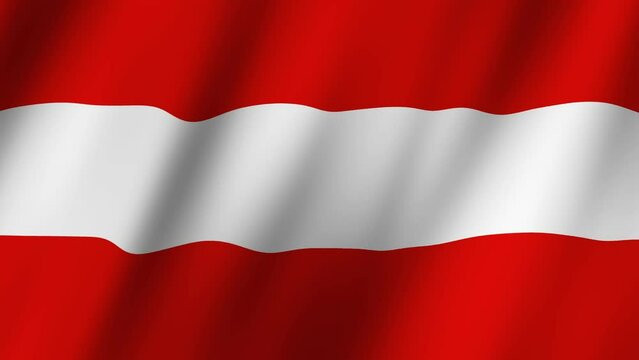 Austrian Majesty Dynamic Footage of the Austria Flag Fluttering in the Wind