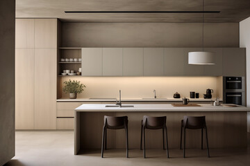 Modern kitchen design in a minimalist style.