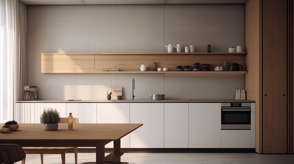 Modern kitchen design in a minimalist style.