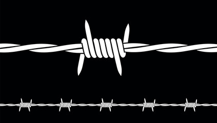 Barbed wire logo. Isolated barbed wire on white background