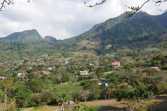Berglandschaft von San Antonio bei Escaz&uacute; in den Bergen um San Jos&eacute; in Costa Rica