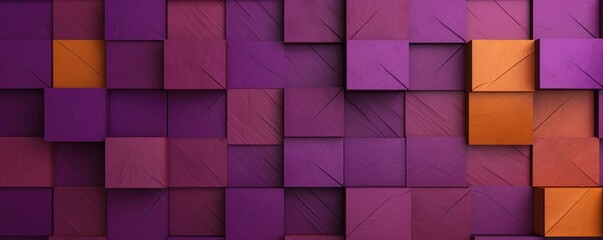 Purple abstract background with autumn colors textured design for Thanksgiving, Halloween, and fall. Geometric block pattern with copy space
