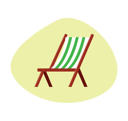 Hammock for a beach holiday. Vector illustration.