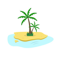 Summer beach holiday at sea. Recreation equipment. Vector illustration.