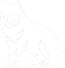 Alaskan malamute outline