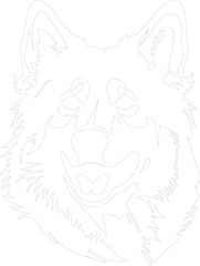 Obraz premium Alaskan malamute outline