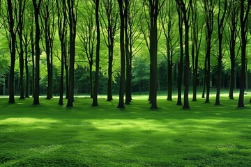 Lush Green Field With Trees in the Background