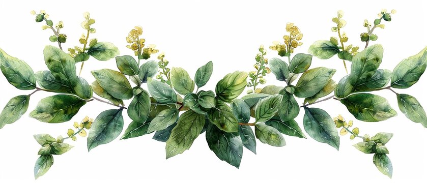 Cinnamon Basil and Lemon Balm Wreath A fragrant wreath featuring cinnamon basil leaves and lemon balm sprigs