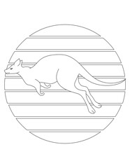 Kangaroo Coloring Page. Wild Animal Coloring Page for Kids Who love jungles and wildlife