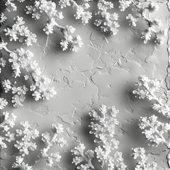 Snowflake Serenade: Minimalist Winter Design Element with White Background