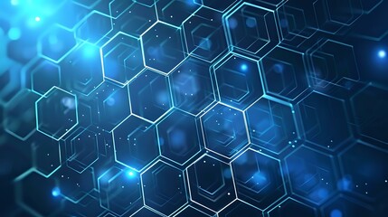 Digital hexagon abstract background
