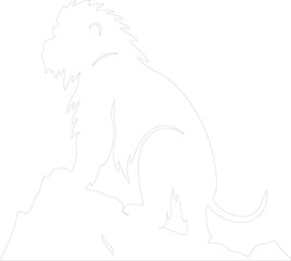 Obraz premium baboon outline