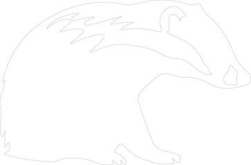 Fototapeta premium badger outline