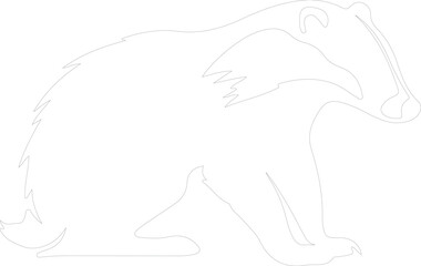 Fototapeta premium badger outline