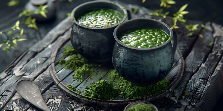 Cauldron bubbles green magical fairytale world background backdrop