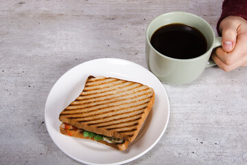 Early morning and delicious breakfast.