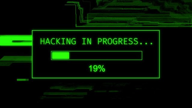 Techincal glitch background - hacking in progress