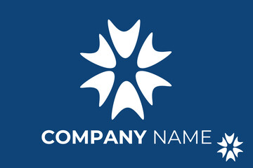 Abstract modern teamwork Element Design logo.