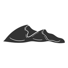 Desert Icon Silhouette Illustration. Sand Dune Vector Graphic Pictogram Symbol Clip Art. Doodle Sketch Black Sign.