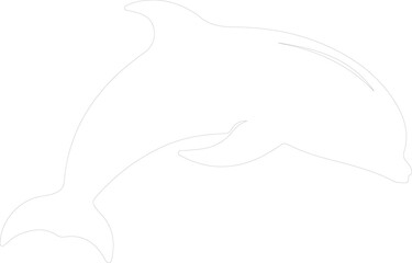 Obraz premium beluga whale outline