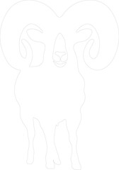 bighorn sheep outline