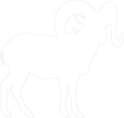 Fototapeta premium bighorn sheep outline
