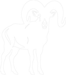 bighorn sheep outline