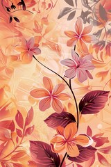 Floral Painting on Yellow Background