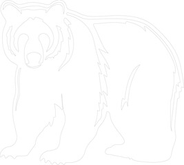 Obraz premium black bear outline