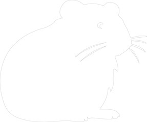 black bear hamster outline