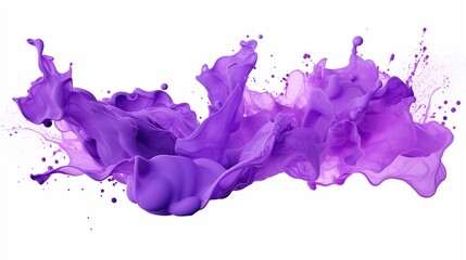 Purple Paint Splash Isolated on the White Background
