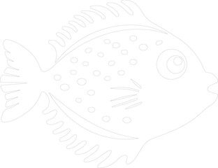 Naklejka premium blowfish outline