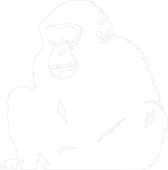 bonobo outline