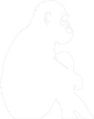 bonobo outline