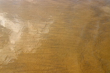 The color of water in the Mediterranean Sea in shallow water. Natural abstract background.